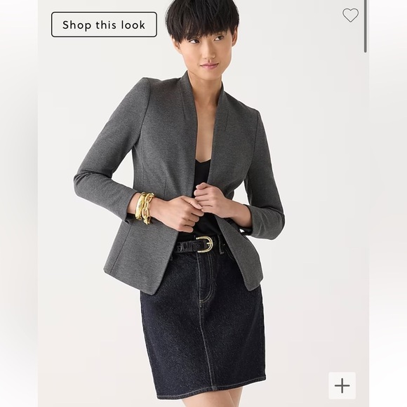 J. Crew Going-out Blazer in Stretch Twill Grey size 0 - Picture 2 of 7